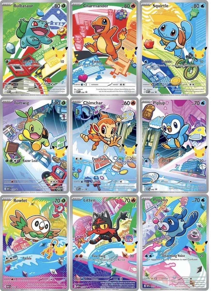 First Partner Illustration Collection Series 1 Promo Set (9 Cartas) — Pokémon Day 2026