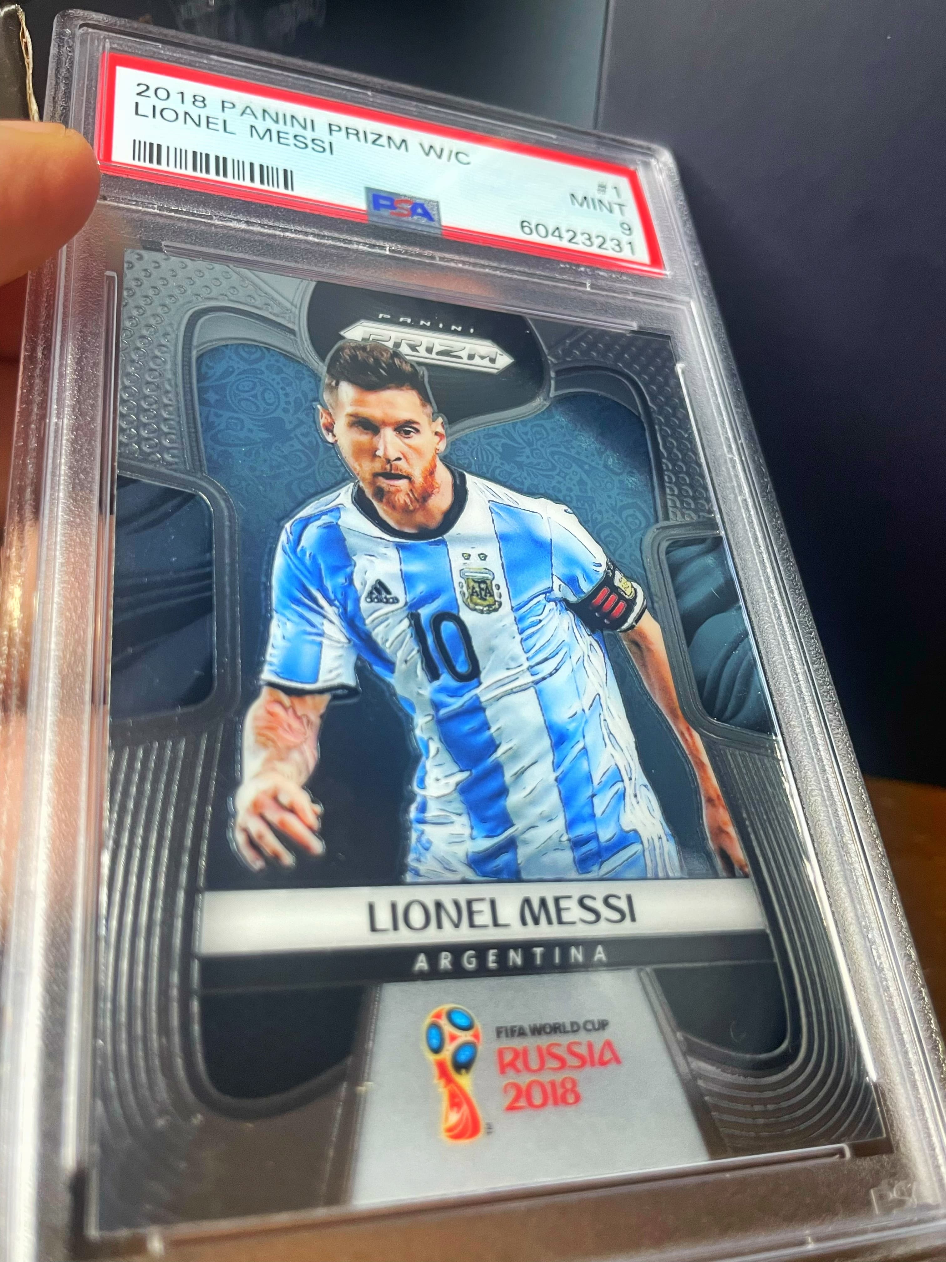 Lionel Messi Prizm World Cup 2018 PSA 9