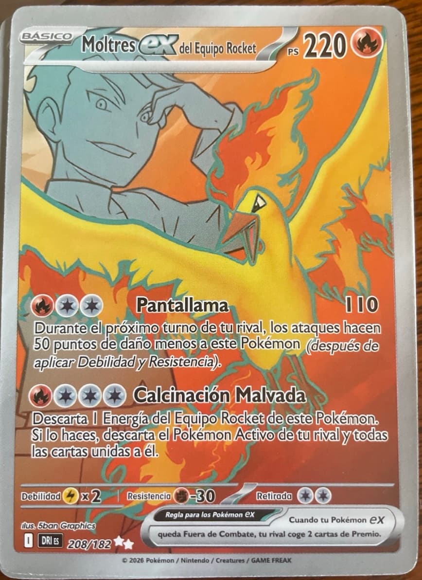 Moltres ex del Equipo Rocket (208/182)